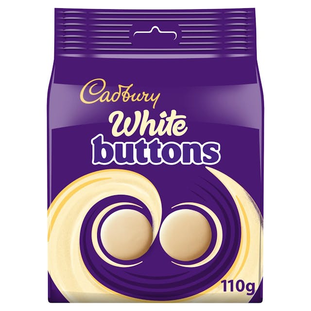 White Giant Buttons Chocolate Bag