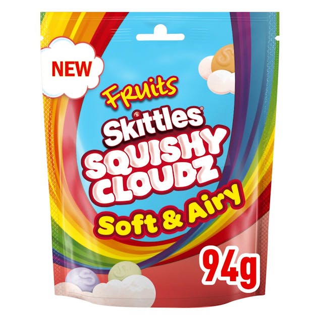 Squishy Cloudz Chewy Sweets Fruit Flavoured Sweets Pouch Bag