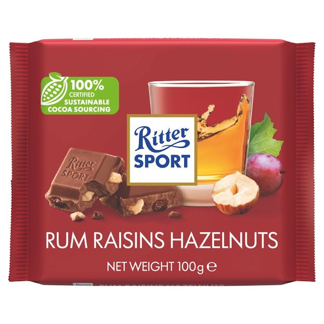 Ritter Sport Rum Raisins & Hazelnuts