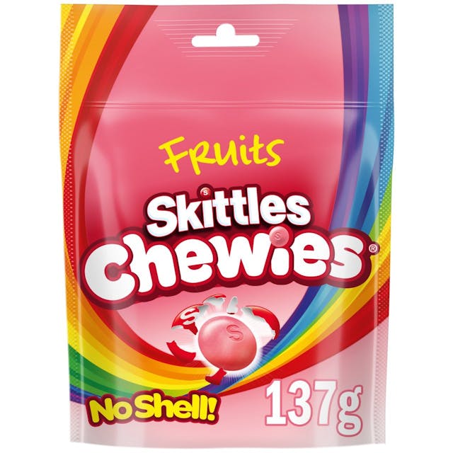 Chewies Vegan Sweets Fruit Flavoured Pouch Bag