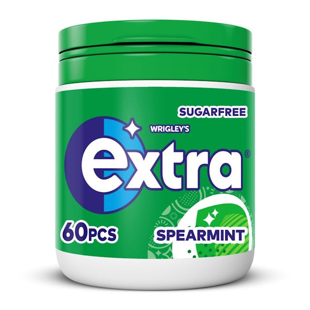 Spearmint Sugarfree Chewing Gum Bottle